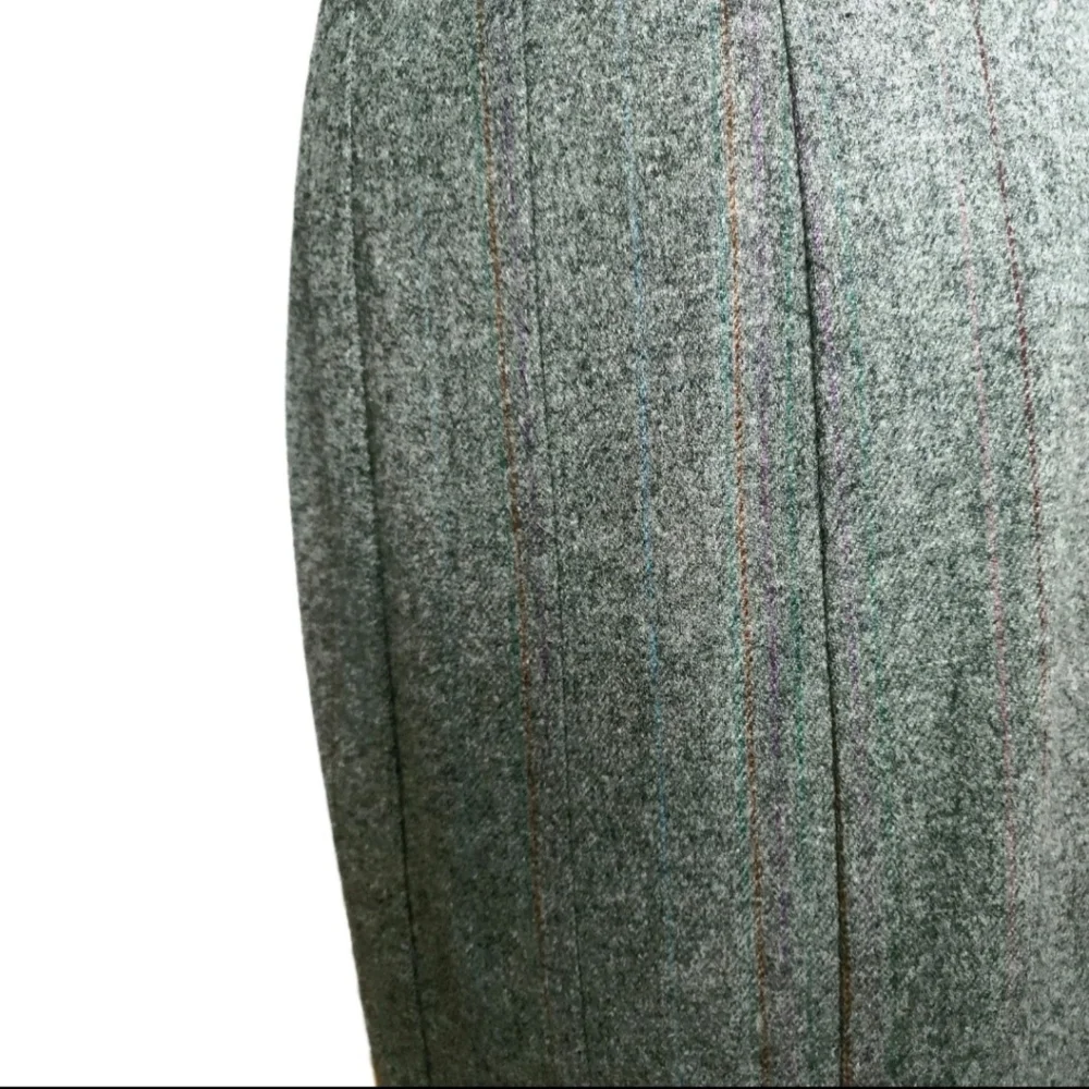 Vintage 90s Colours by Alexander Julian Maxi Skirt Grey 8 All Wool Quiet Luxury